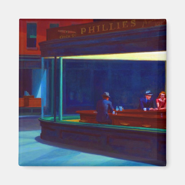 Edward Hopper Nighthawks Magnet (Front)