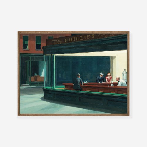 Edward Hopper Nighthawks Painting Art Print