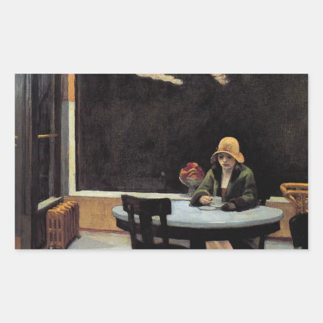edward hopper paintings art rectangular sticker | Zazzle
