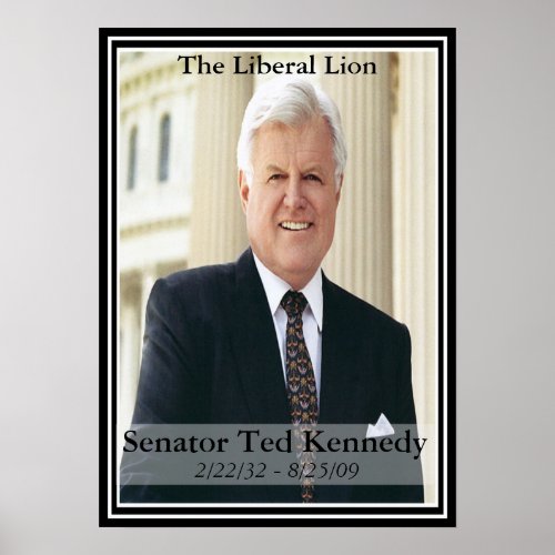 Edward Kennedy  Commemorative Poster