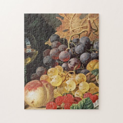 Edward Ladell _ A Basket Of Grapes Raspberries Jigsaw Puzzle