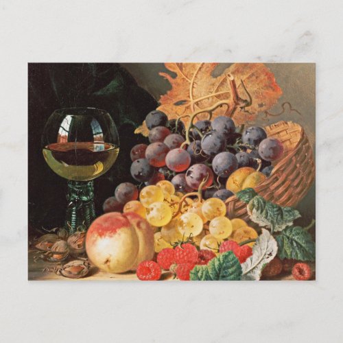 Edward Ladell _ A Basket Of Grapes Raspberries Postcard