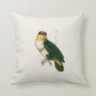 Edward Lear #1-Bay-headed parrot Throw Pillow