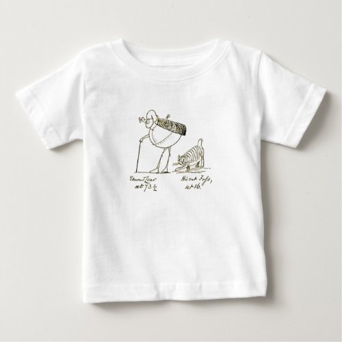Edward Lear Aged 73 and a Half and His Cat Foss Baby T_Shirt