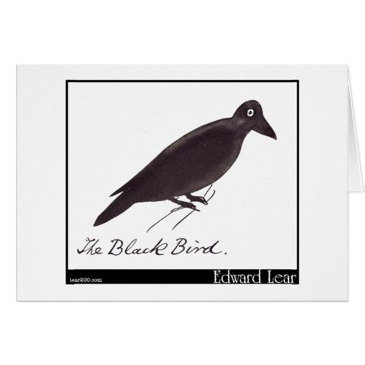 Edward Lear's Black Bird Cards (Front Horizontal)