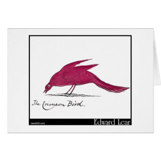 Edward Lear's Crimson Bird Cards