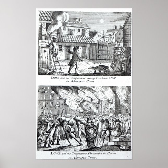 Edward Lowe and his companions setting fire Poster (Front)
