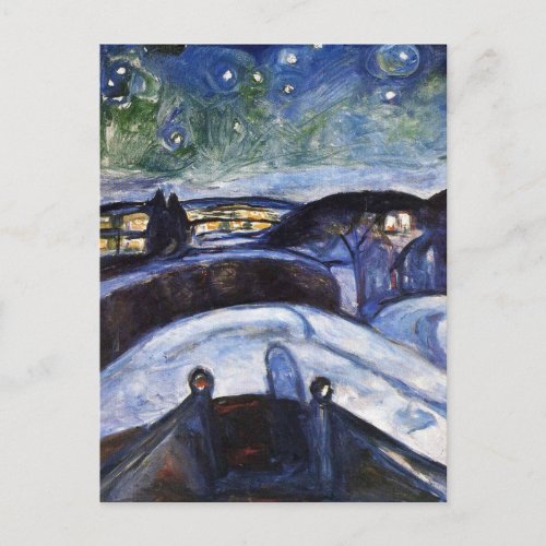 Edward Munch Art Painting Postcard