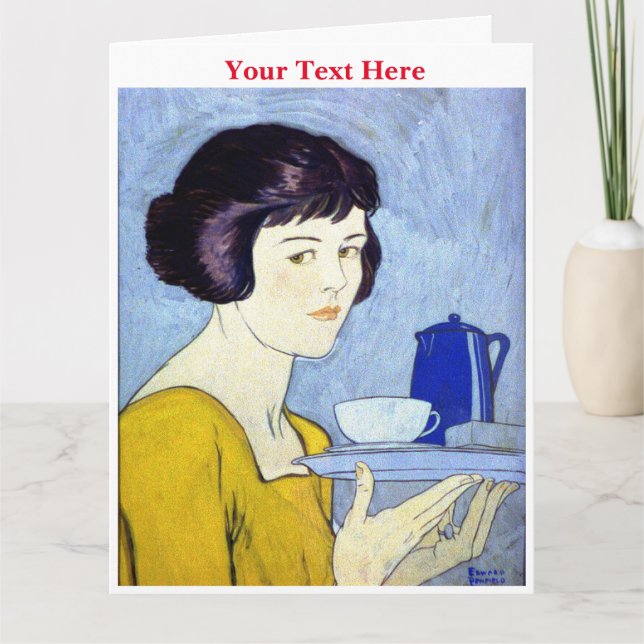 Edward Penfield Folded Greeting Card (Front)