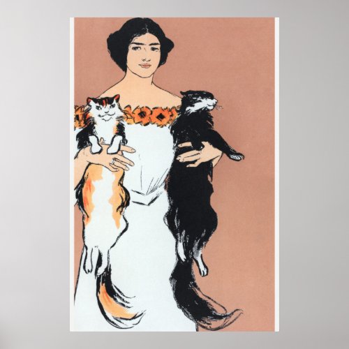 Edward Penfield Illustration of a Woman Poster