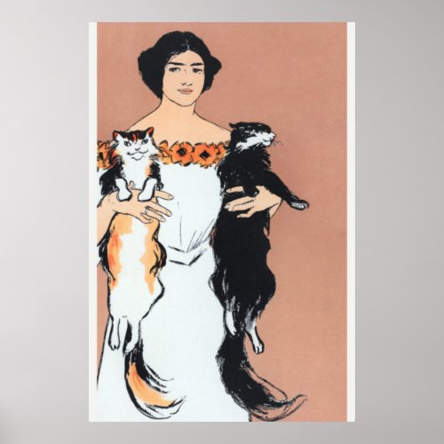 Edward Penfield Illustration of a Woman Poster