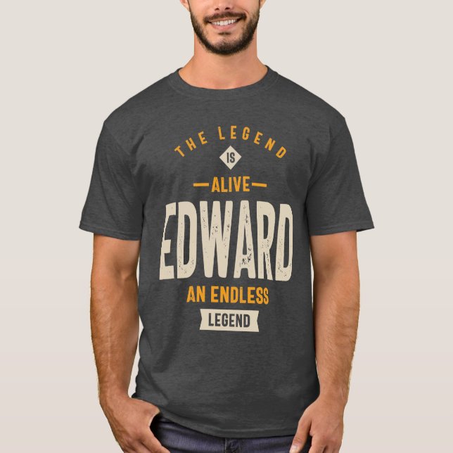 Edward Personalized Name Birthday Gift T-Shirt (Front)
