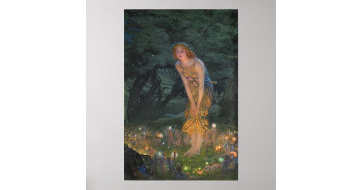 Edward Robert Hughes Midsummer Eve 1908 Update Poster Zazzle Com