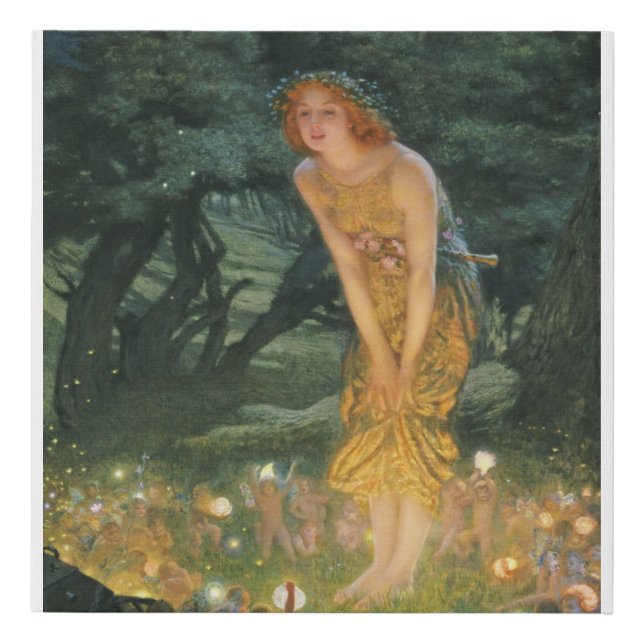 Edward Robert Hughes - Midsummer Eve Faux Canvas Print (Front)