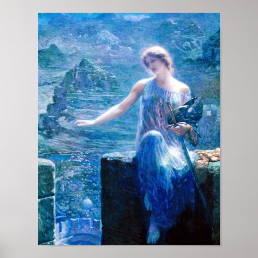 Edward Robert Hughes - Valkyrie's Vigil Poster | Zazzle.com