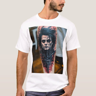 Edward Scissorhands Abstract Tattoo T-Shirt