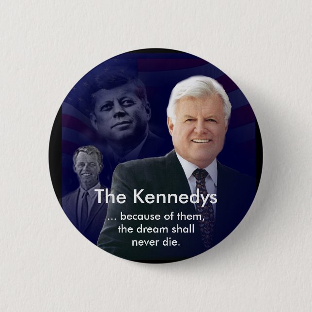 Edward (Ted) Kennedy with Jack and Bobby Pin (Front)