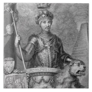 Edward The Black Prince (1330-76) after the monume Ceramic Tile
