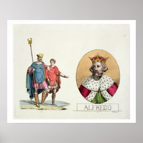 Edward the Confessor and King Alfred plate 7 from Poster