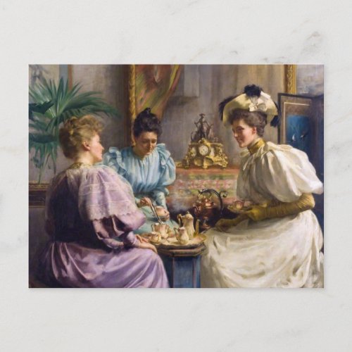 Edwardian Afternoon Tea Postcard