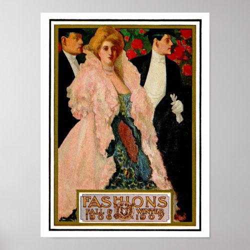 Edwardian Fashions Fall and Winter 1906 and 1907 Poster