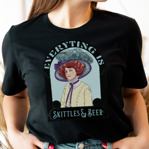 Edwardian Gibson Girl graphic tee Skittles and be T_Shirt