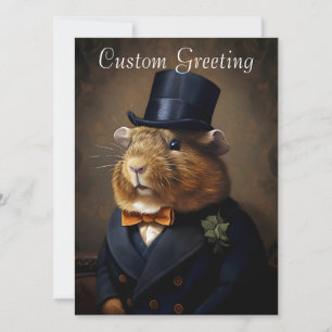 Edwardian Guinea Pig Gentleman Card