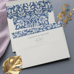 Edwardian Inspired William Morris Wedding Envelope<br><div class="desc">This exquisite wedding envelope is the perfect first impression for your grand event, adorned with a William Morris inspired Art Nouveau design. The forest green and white pattern cascades over the flap, hinting at the elegance awaiting inside. The reverse showcases a clean space for addressing, bordered by the same intricate,...</div>