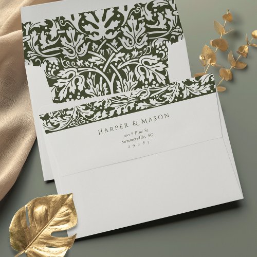 Edwardian Inspired William Morris Wedding Envelope