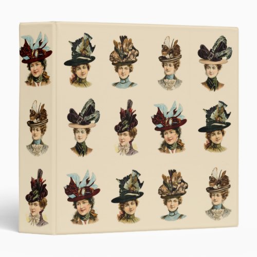 Edwardian Ladies Hats 15 3 Ring Binder