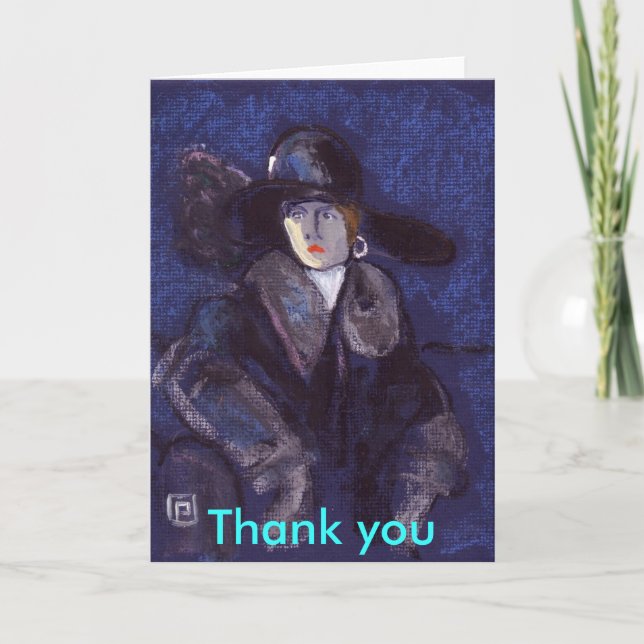 EDWARDIAN LADY, Thank you card (Front)