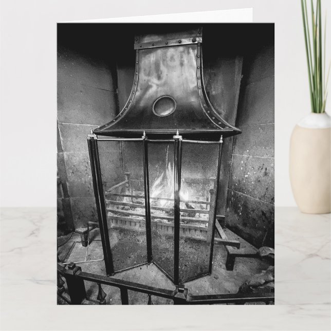 Edwardian Mansion Fireplace  Card (Front)