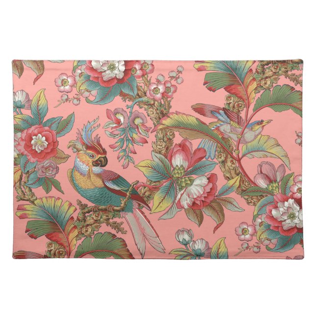 Edwardian Parrot ~ Duchess Cloth Placemat (Front)