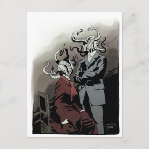 Edwardian Tentacled Couple Postcard