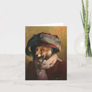 Edwardian Vixen Greetings Card