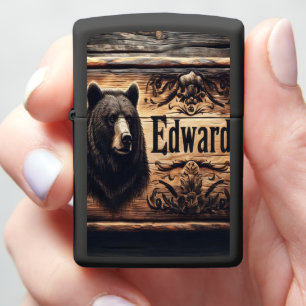 Edward's Bearded Wood Sign Zippo Lighter