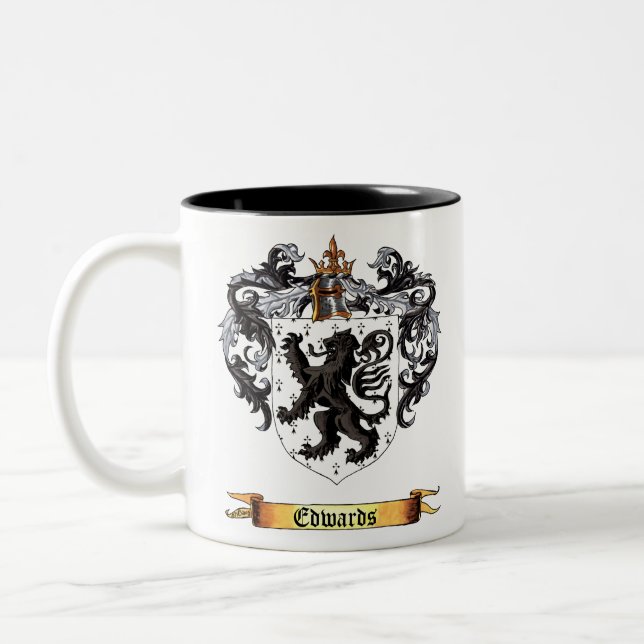 Edwards Coat of Arms Two-Tone Coffee Mug (Left)