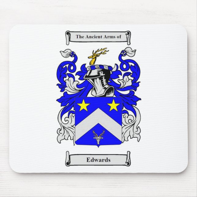 Edwards (English) Coat of Arms Mouse Pad (Front)