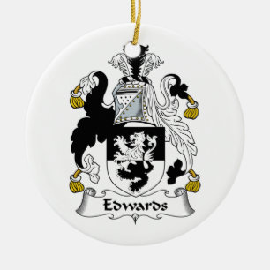 Edwards Family Crest Ceramic Ornament