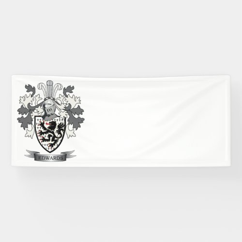 Edwards Family Crest Coat of Arms Banner