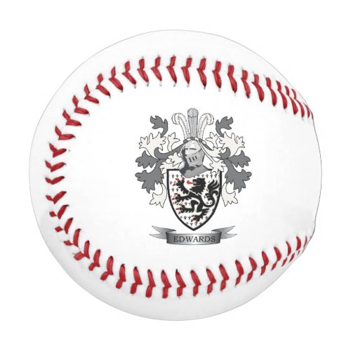 Edwards Family Crest Coat of Arms Baseball