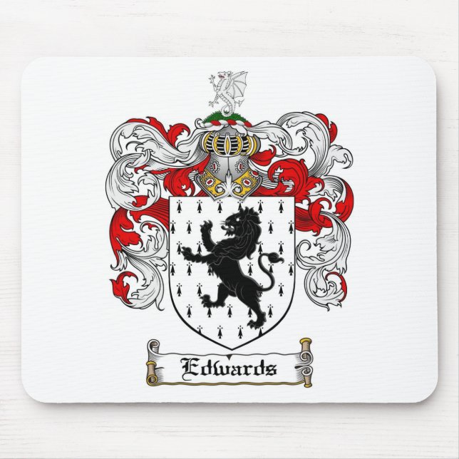 EDWARDS FAMILY CREST -  EDWARDS COAT OF ARMS MOUSE PAD (Front)