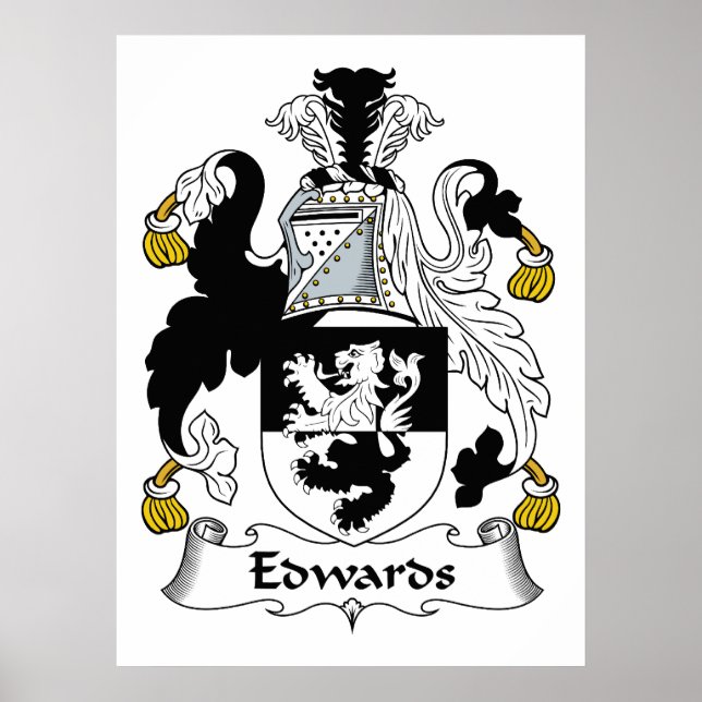 Edwards Family Crest Poster (Front)