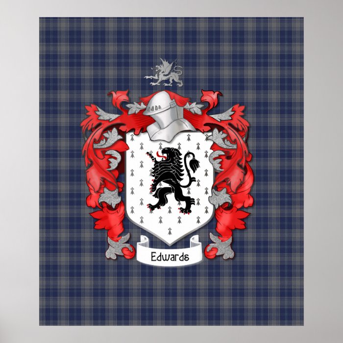 Edwards Family Crest Posters