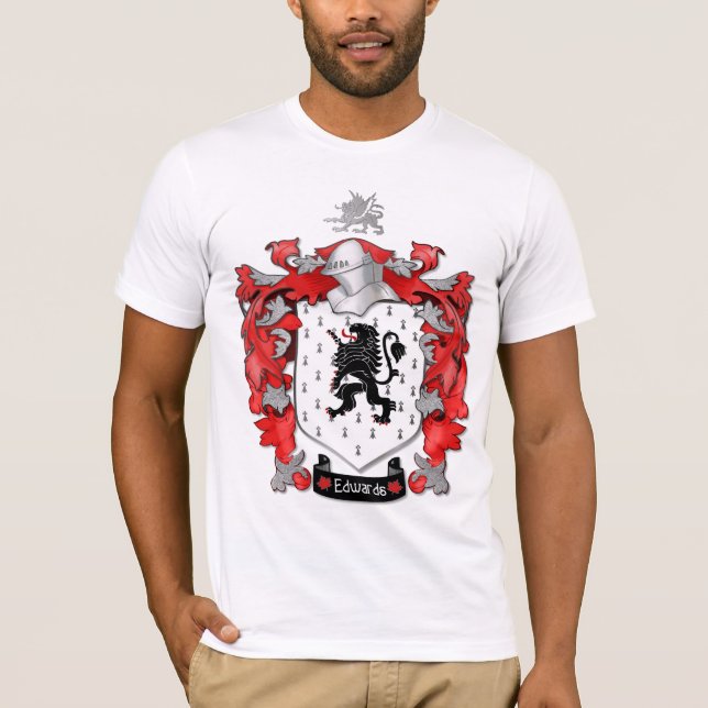 Edwards Family Crest - Wales-Canada T-Shirt (Front)