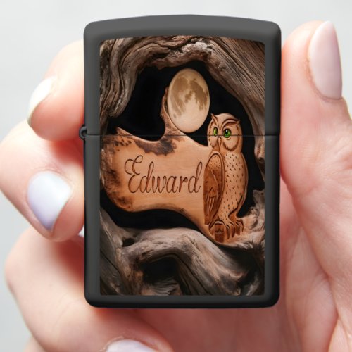 Edwards Owl Under the Moon Zippo Lighter