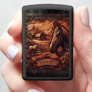 Edward's Rustic Ranch Zippo Lighter