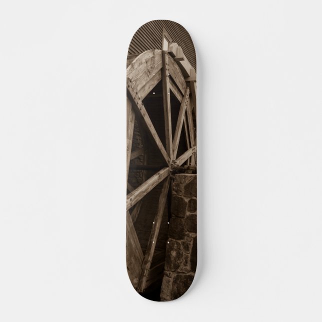 Edwards Water Wheel Sepia Skateboard Deck (Front)