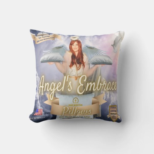 Edweenas Angels Embrace Replica Throw Pillow
