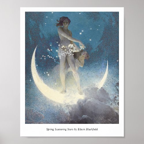 Edwin Blashfield Spring Scattering Stars Poster